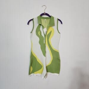 Retro Summer Romper Fit NWT Psychedelic 60s 70s Palm Beach Inspired